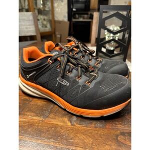 KEEN Utility Black Orange‎ Konnectfit Steel Toe EH Work Shoes Men Size 9EE